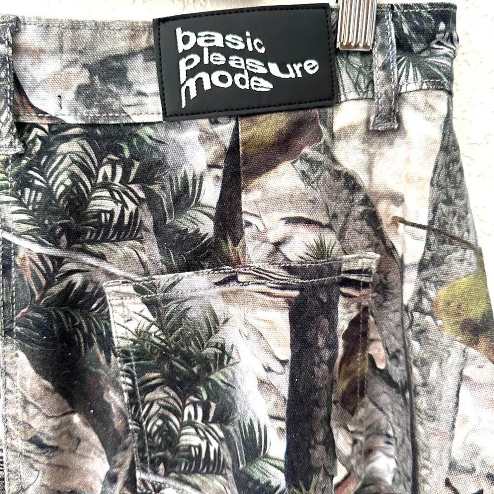 Basic Pleasure Mode Hunter Camo Denim Midi Skirt Front & Back Pockets - Picture 4 of 16